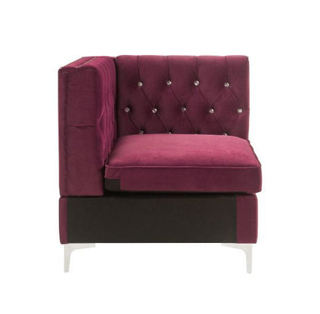 Jaszira Burgundy Velvet Modular Sofa Units / Create your own Style - Ornate Home
