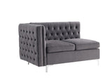 Jaszira Gray Velvet Modular Sofa Units / Create your own Style - Ornate Home