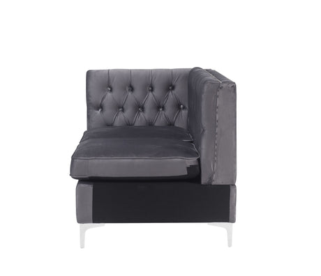 Jaszira Gray Velvet Modular Sofa Units / Create your own Style - Ornate Home