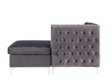 Jaszira Gray Velvet Modular Sofa Units / Create your own Style - Ornate Home