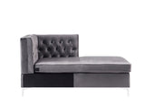 Jaszira Gray Velvet Modular Sofa Units / Create your own Style - Ornate Home