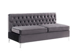 Jaszira Gray Velvet Modular Sofa Units / Create your own Style - Ornate Home