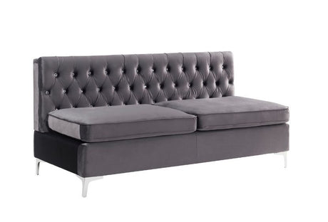 Jaszira Gray Velvet Modular Sofa Units / Create your own Style - Ornate Home
