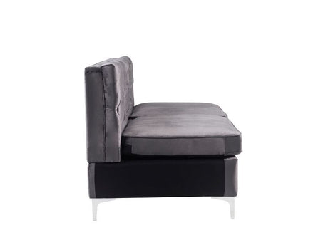 Jaszira Gray Velvet Modular Sofa Units / Create your own Style - Ornate Home