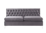 Jaszira Gray Velvet Modular Sofa Units / Create your own Style - Ornate Home