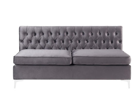 Jaszira Gray Velvet Modular Sofa Units / Create your own Style - Ornate Home