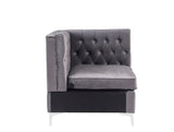 Jaszira Gray Velvet Modular Sofa Units / Create your own Style - Ornate Home