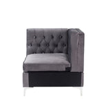 Jaszira Gray Velvet Modular Sofa Units / Create your own Style - Ornate Home