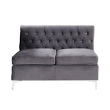Jaszira Gray Velvet Modular Sofa Units / Create your own Style - Ornate Home