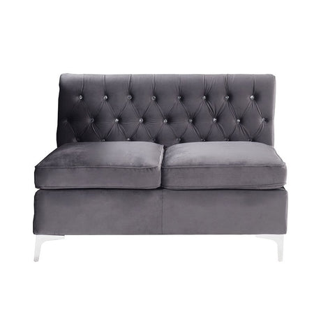 Jaszira Gray Velvet Modular Sofa Units / Create your own Style - Ornate Home