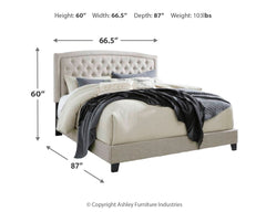 Jerary Gray Upholstered Bed - Ornate Home