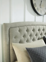 Jerary Gray Upholstered Bed - Ornate Home