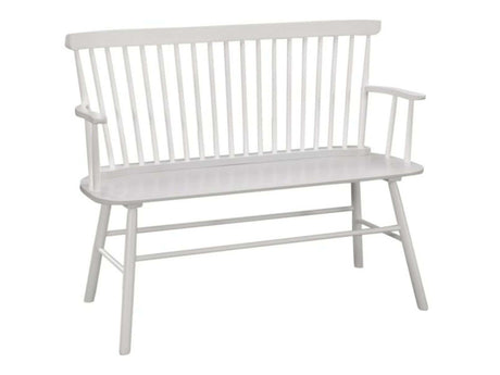 Jerimiah Spindleback White Bench - Ornate Home