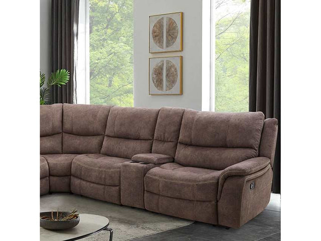 Jerominus Dark Brown Sectional - Ornate Home