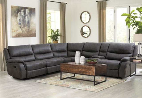 Jerominus Dark Gray Sectional - Ornate Home