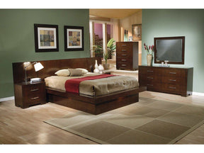 Jessica Cappuccino 4pc Eastern King Platform Bedroom Set - Ornate Home