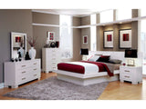Jessica White 4pc Eastern King Bedroom Set - Ornate Home