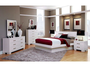 Jessica White 5pc Eastern King Bedroom Set - Ornate Home