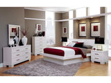 Jessica White Eastern King Bed 5 Pc Set - Ornate Home