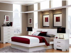 Jessica White Eastern King Panel Bed - Ornate Home