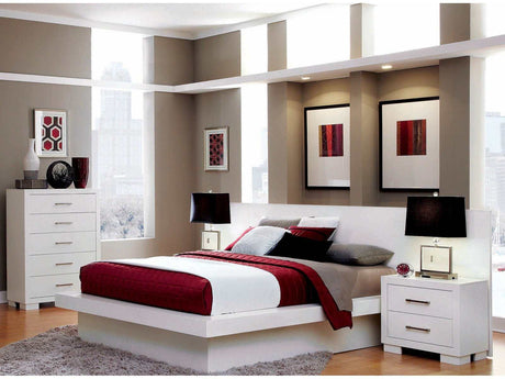 Jessica White Eastern King Panel Bed - Ornate Home