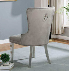Jewett Velvet & Chrome Side Chair (Set of 2) - Ornate Home