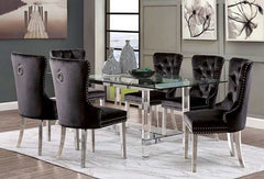 Jewett Velvet & Chrome Side Chair (Set of 2) - Ornate Home