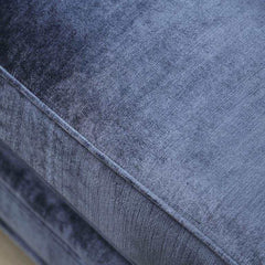 Jodie Satin Blue & Silver Stationary Sofa & Loveseat 2pc - Ornate Home