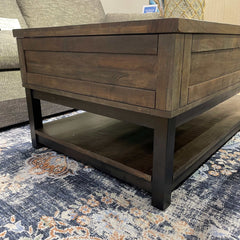 Johurst Grayish Brown Lift Top Coffee Table - Ornate Home