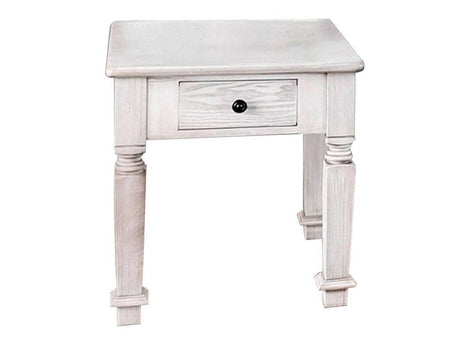 Joliet Antique White End Table - Ornate Home