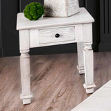 Joliet Antique White End Table - Ornate Home