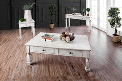 Joliet Antique White End Table - Ornate Home