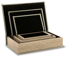 Jolina Beige Box (Set of 3) - Ornate Home