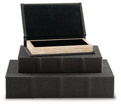 Jolina Black Box (Set of 3) - Ornate Home