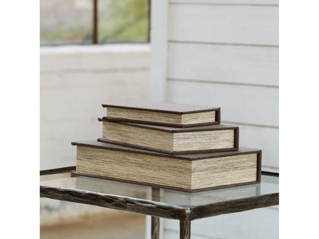 Jolina Brown Box (Set of 3) - Ornate Home