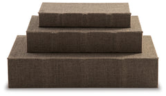 Jolina Brown Box (Set of 3) - Ornate Home