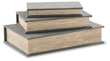 Jolina Gray Box (Set of 3) - Ornate Home