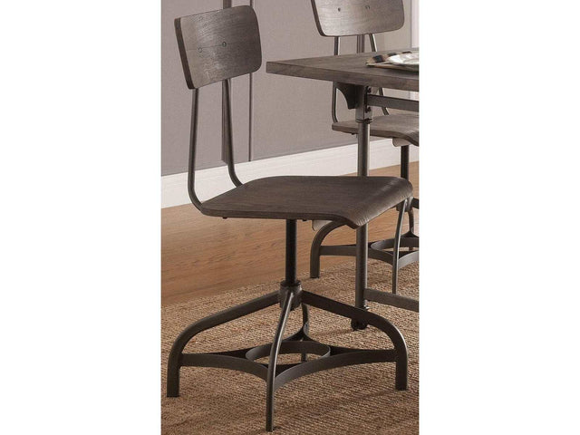 Jonquil Gray Oak/Sandy Gray Swivel Side Chair (Set of 2) - Ornate Home