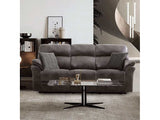 Josias Dark Gray Leatherette Sofa - Ornate Home