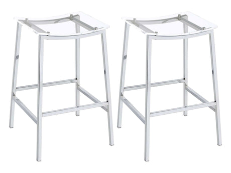 Jovani Silver Bar Stool - Ornate Home
