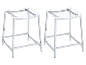 Jovani Silver Counter Stool - Ornate Home