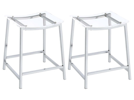 Jovani Silver Counter Stool - Ornate Home