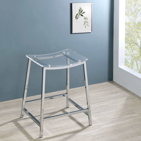 Jovani Silver Counter Stool - Ornate Home