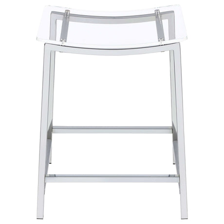 Jovani Silver Counter Stool - Ornate Home