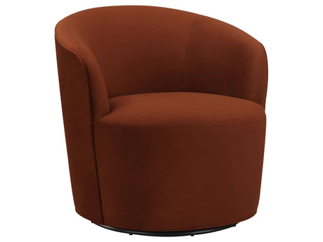 Joyce Burnt Orange Swivel Chair - Ornate Home