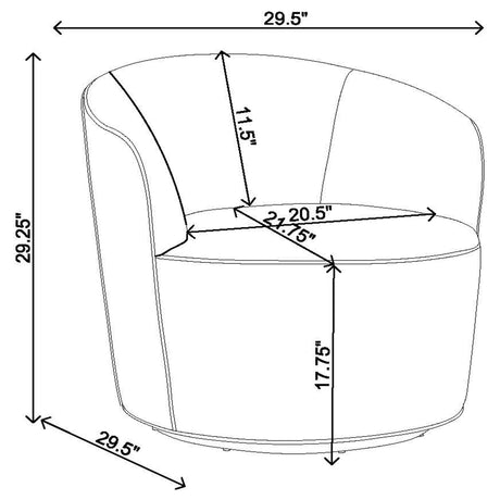 Joyce Burnt Orange Swivel Chair - Ornate Home