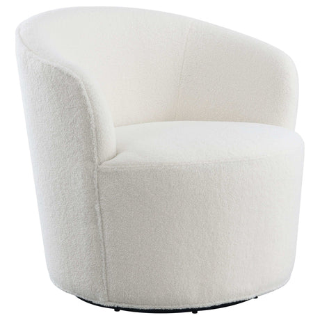 Joyce White Swivel Chair - Ornate Home
