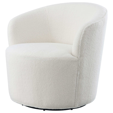 Joyce White Swivel Chair - Ornate Home