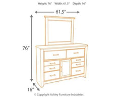 Juararo Dark Brown Dresser & Mirror - Ornate Home
