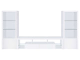 Jude High Gloss White 3 Pc Entertainment Center - Ornate Home